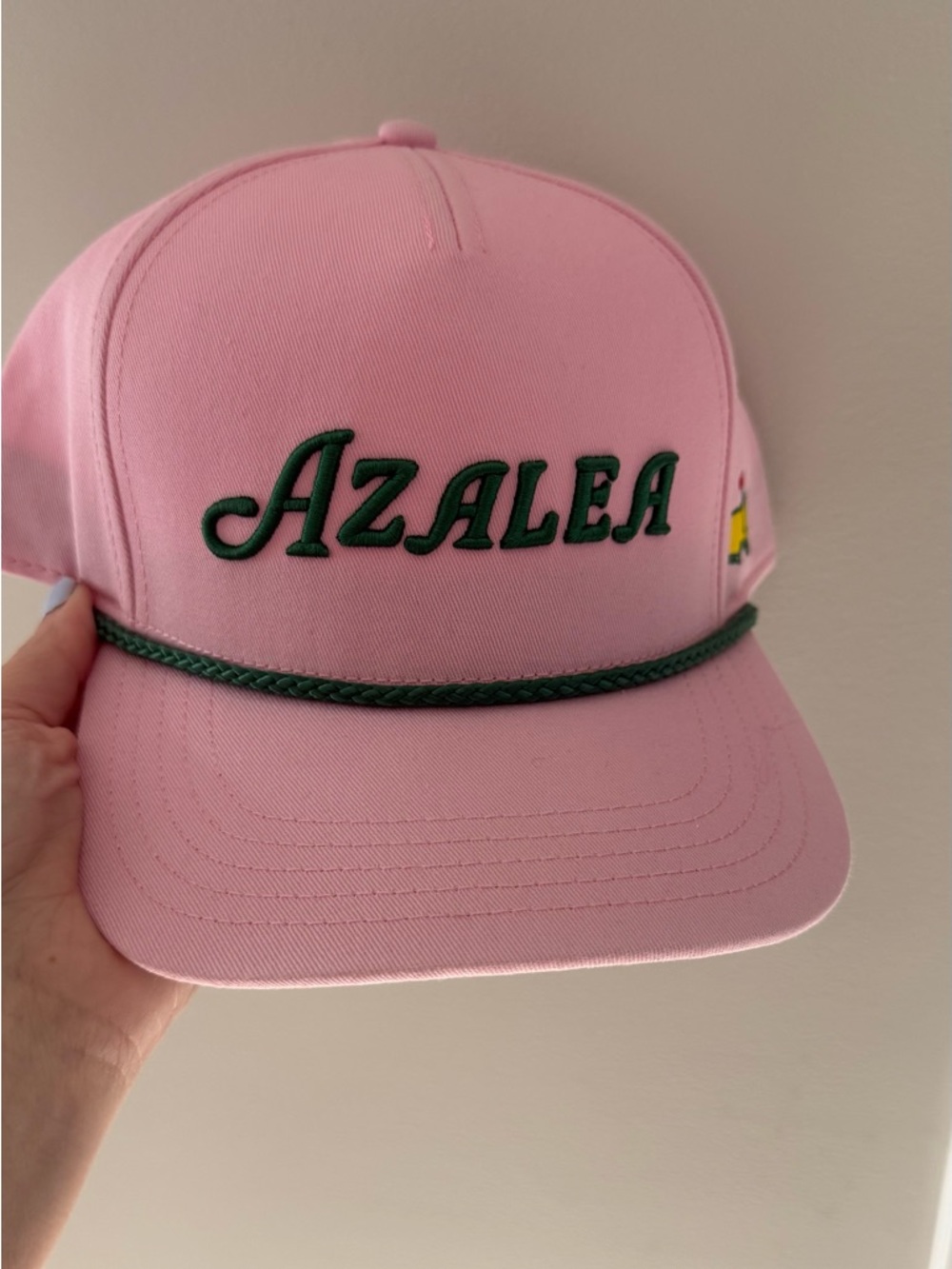 Masters Pink Baseball Cap with Logo Tag